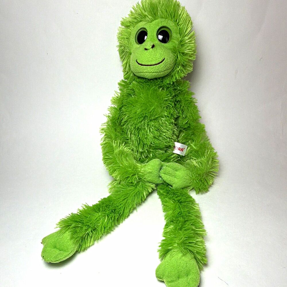 Aurora Green Monkey Plush Stuffed Animal Long Arms Legs 17 inches